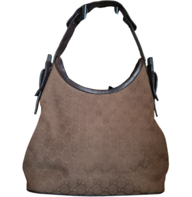 Sac Gucci GG Canvas marron – porté épaule